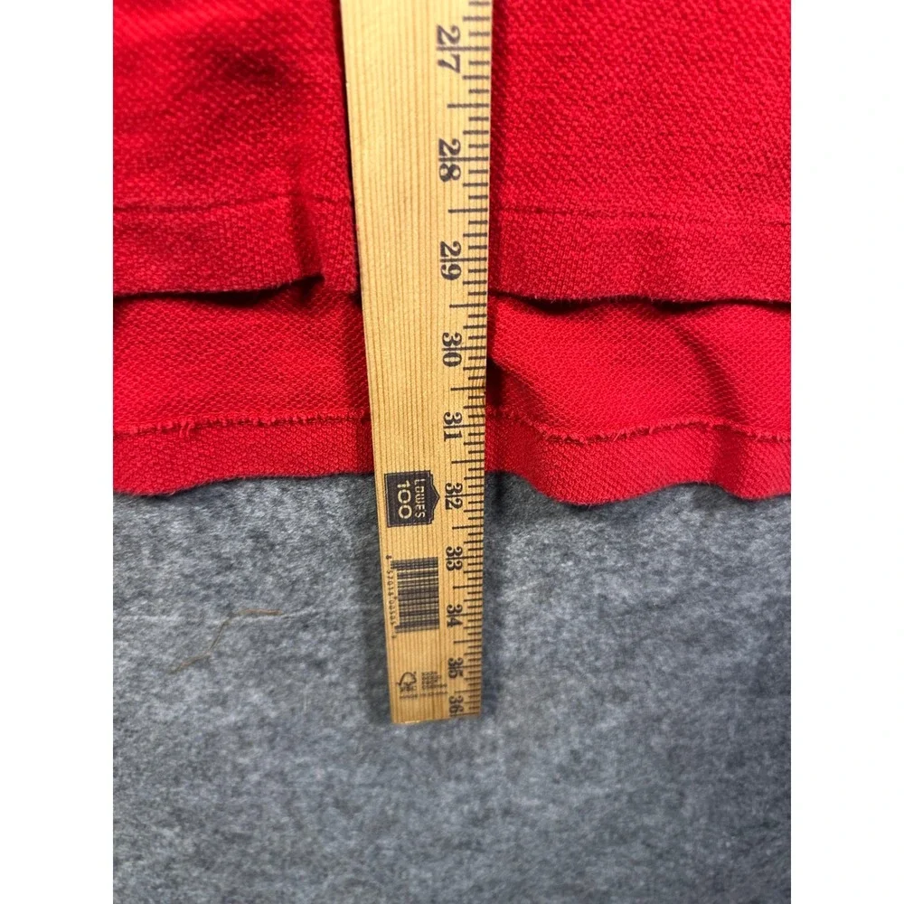 Polo Ralph Lauren Mens XL Red Navy Blue White Striped‎ Pique Cotton Polo Shirt